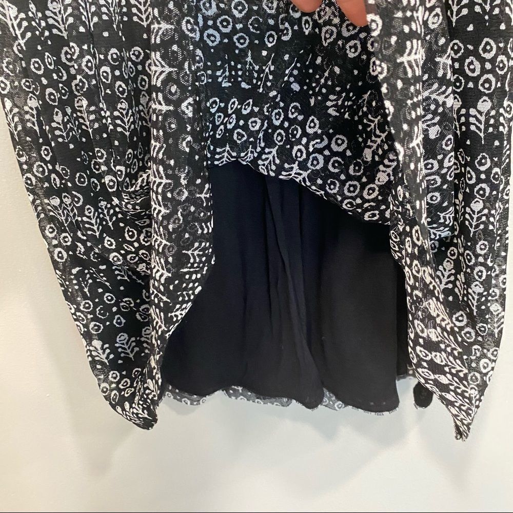 Anthropologie Postcard black Sleeveless Black Floral Pleated fit & flare dress X - Picture 7 of 12